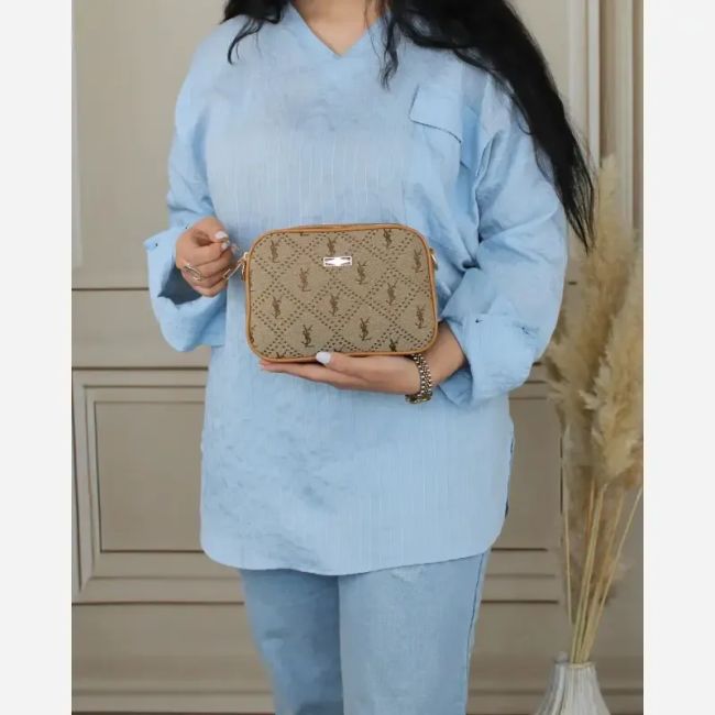 کیف پاسپورتی پارچه ای زنانه روزمره و مهمانی ابعاد 21 در 14 در 5 سانتیمتر