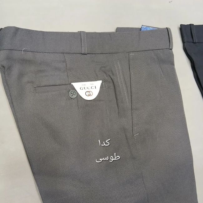 شلوار پارچه ای مردانه نخی سایز 42 تا 54 رنگ طوسی مشکی زغالی