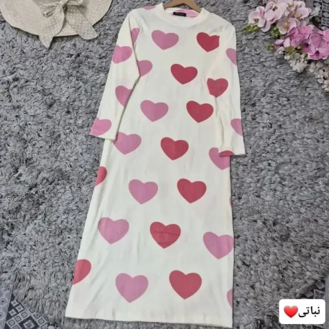 ماکسی مخمل مدل قلبی زنانه آستین بلند سایز 38 تا 48