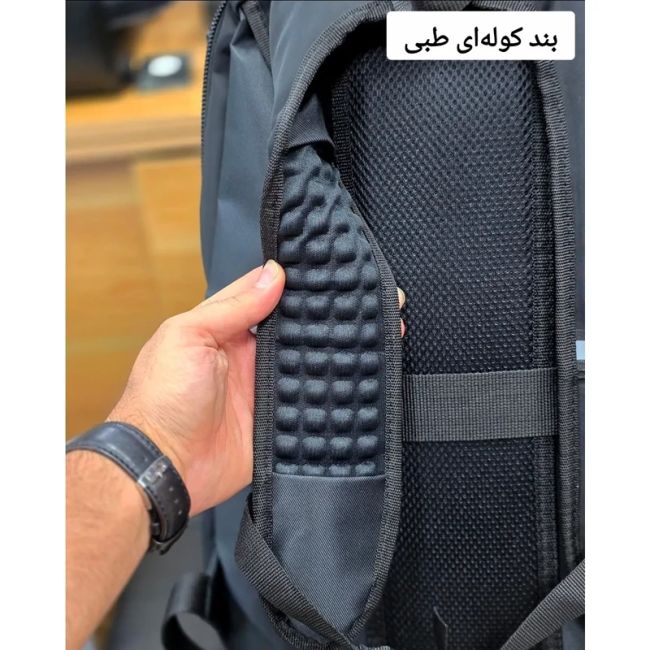 کوله پشتی اسپرت پارچه دیبا خارجی سه خانه لپ تاپ دار