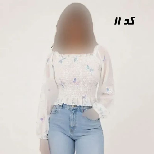 کراپ مجلسی زنانه تمام کش فری سایز مناسب تا 40