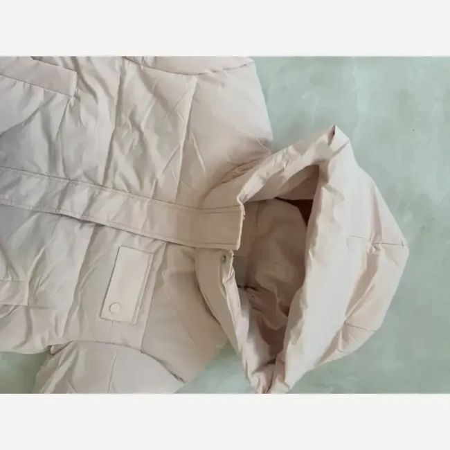 کاپشن وارداتی پفکی جنس بارانی داخل پشم سفید سایز M L XL 2XL