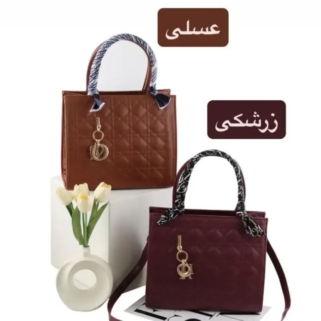 کیف زنانه چرم مصنوعی روزمره و مجلسی بند دار