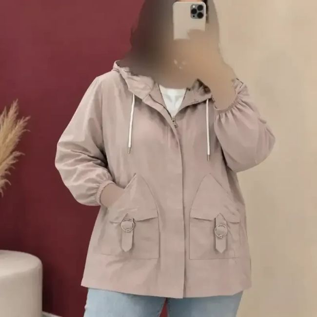 بارانی شمعی آستردار وارداتی چهارفصل زنانه و دخترانه سایز بزرگ