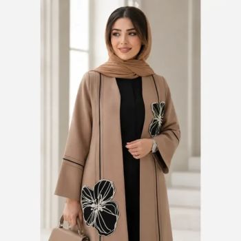 مانتو زنانه کرپ مازراتی تیکه دوزی مدل میرا قد 80