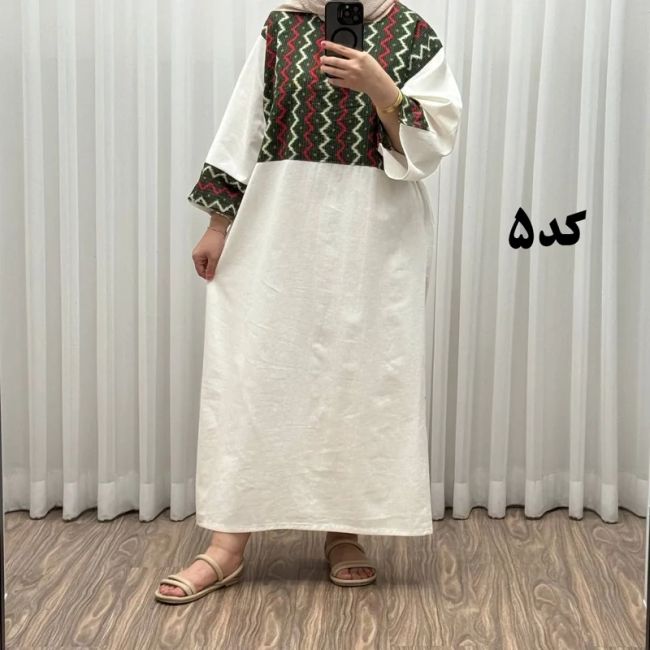 پیراهن کفتان لینن پاییزه فری سایز زنانه تا سایز 50 شیک و راحت کمربند دار بدون سایه اندازی