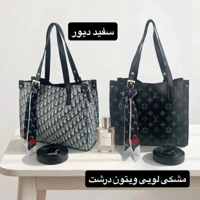 کیف زنانه چرم مصنوعی روزمره و رسمی ابعاد 30 در 25 سانتیمتر