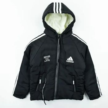 کاپشن پسرانه ADIDAS مشکی شمعی پاییزه و زمستانه