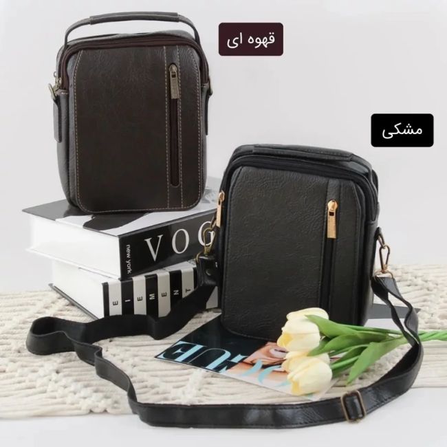 کیف مردانه چرم مصنوعی اسپرت و روزمره با بند بلند