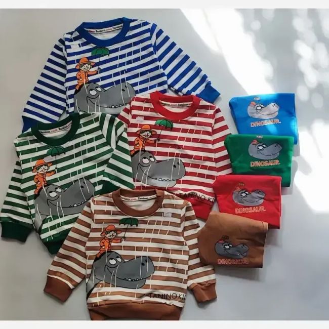 ست بلوز و شلوار بچگانه طرح دایناسور دورس سایز 35 تا 45