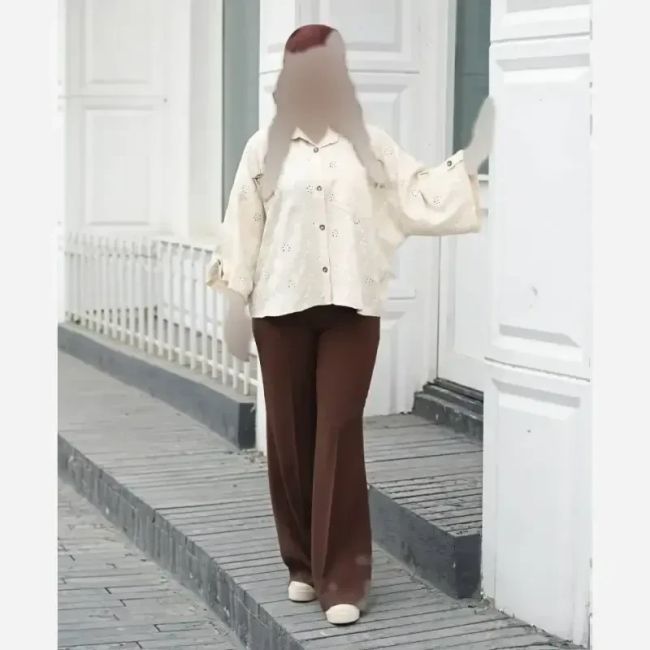 شومیز گلدوزی شده جنس پارچه صوفیا فری سایز مدل دالیا