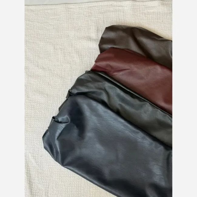 کاپشن جکت چرم آستردوزی شده درجه یک سایز 36 تا 46 رنگ بندی متنوع