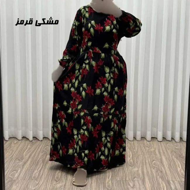 پیراهن ساحلی زنانه نخی مدل پامچال فری سایز
