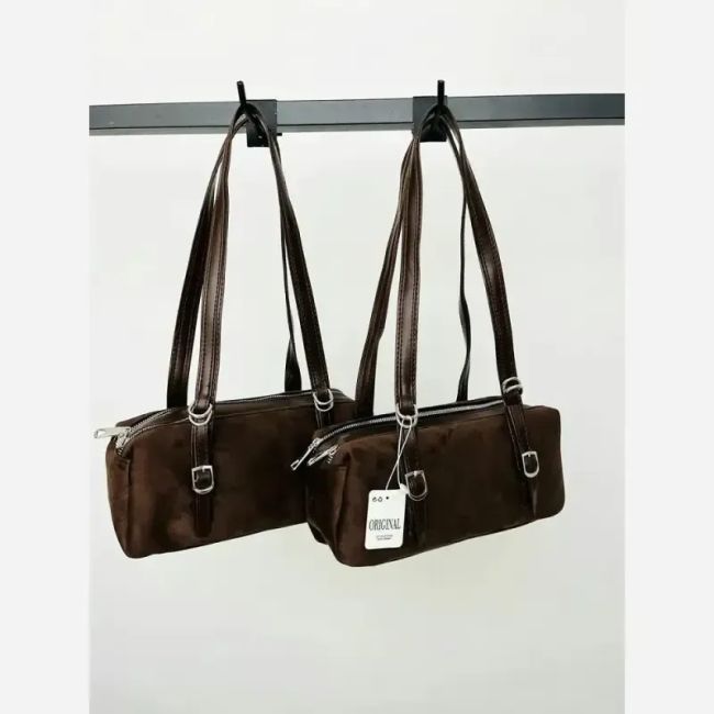 کیف جیر سوییت پاییزه رنگ شکلاتی سایز 27 در 13