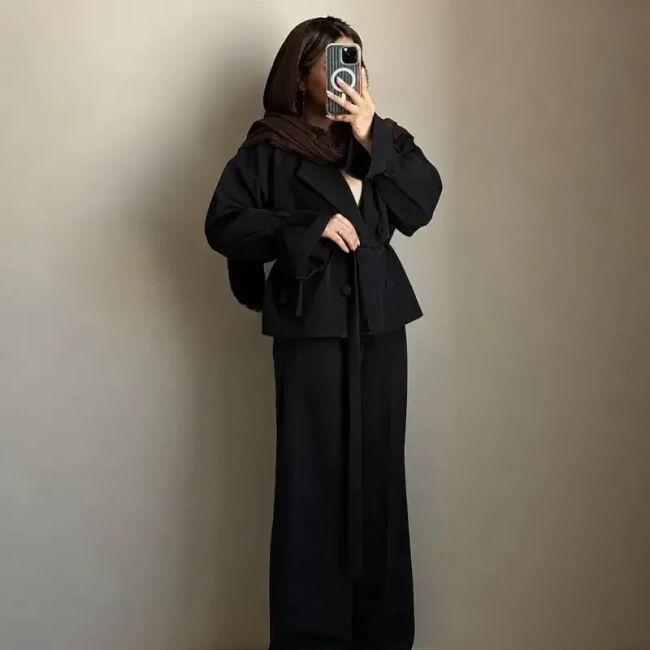 کت شلوار زنانه مدل سانی جنس مازراتی دبل سایزبندی