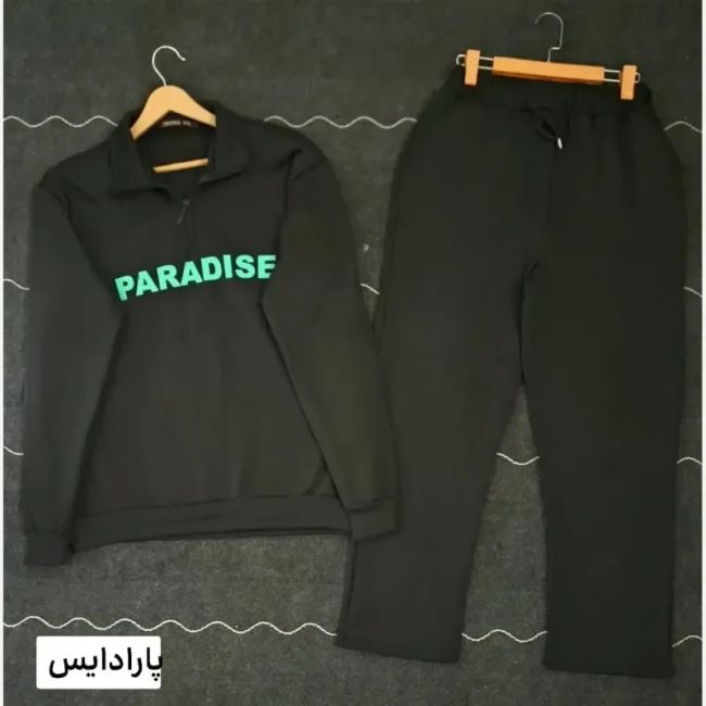 ست هودی شلوار دورس تو کرکی نیم زیپ مردانه