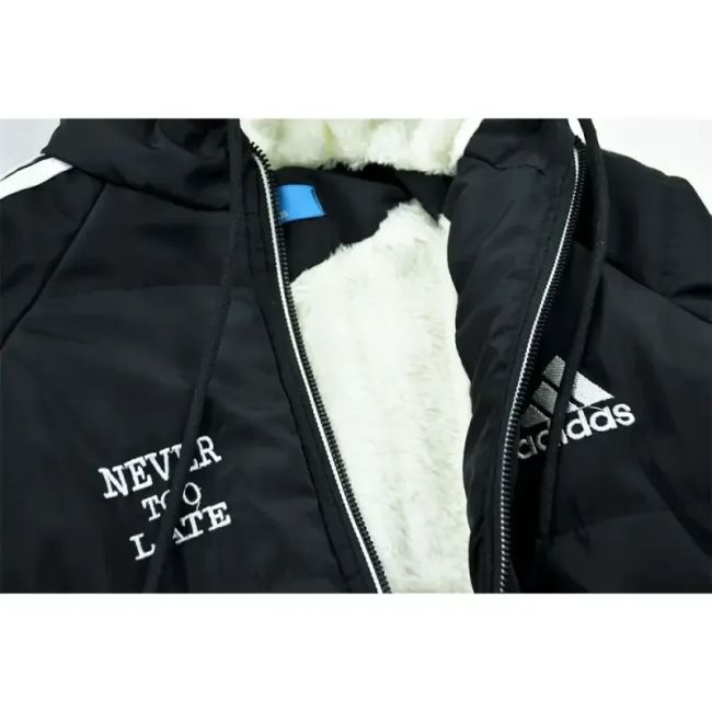 کاپشن پسرانه ADIDAS مشکی شمعی پاییزه و زمستانه