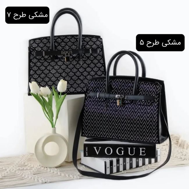 کیف زنانه چرم مصنوعی رسمی و مهمانی ابعاد 30 در 25 در 10 سانتیمتر