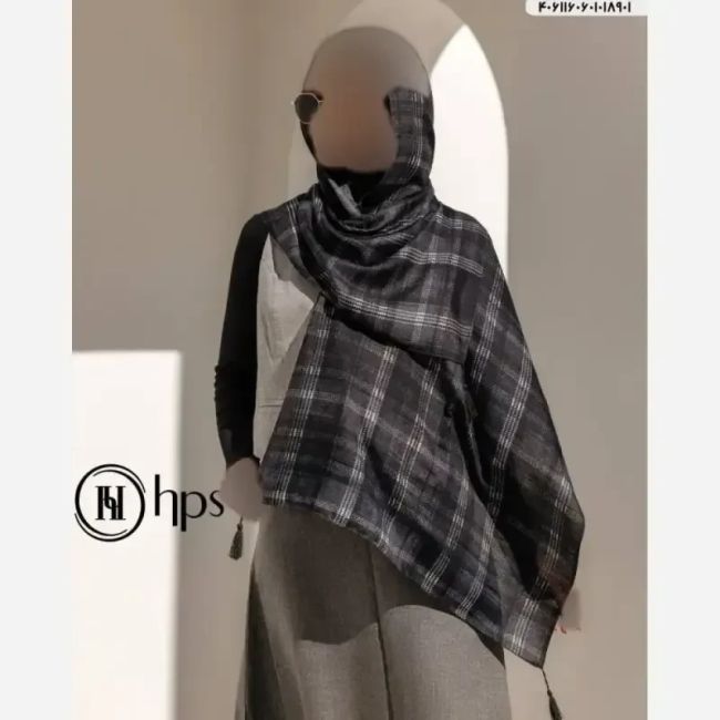شال نخی پاییزه طرح دار مارتاشاپ قواره 200 در 75 سانت نرم و لطیف با ایستایی عالی