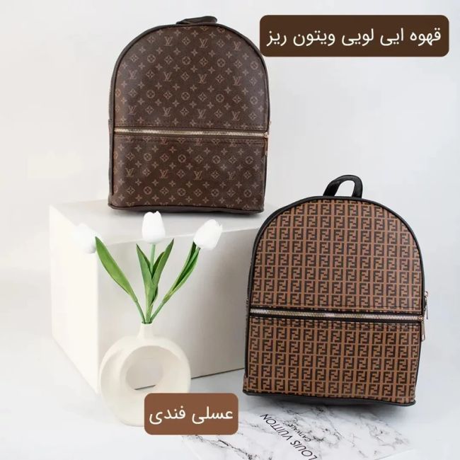 کوله پشتی چرم مصنوعی اسپرت و روزمره ابعاد 30 در 25 سانتیمتر