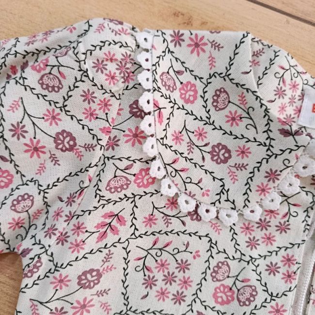 کت و سارافون دخترانه مدل گل بهاری کرپ مازراتی و لنین سایز 1 تا 3