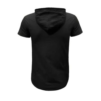تی شرت آستین کوتاه کلاه دار مردانه طرح drea کد 7514 جنس پنبه سوپر خنک چهار فصل بدون ابرفت و رنگ دادن