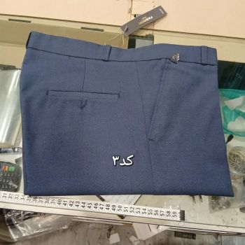 شلوار پارچه ای مردانه راسته کلاسیک نخی پارچه f رنگ ثابت سایز 42 تا 54