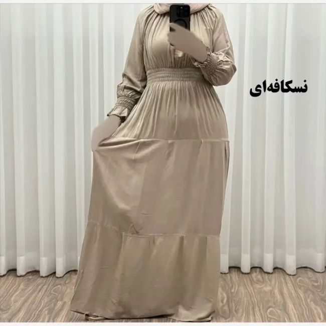 پیراهن ساحلی نخی زنانه مدل خسته فری سایز مناسب تا سایز 46