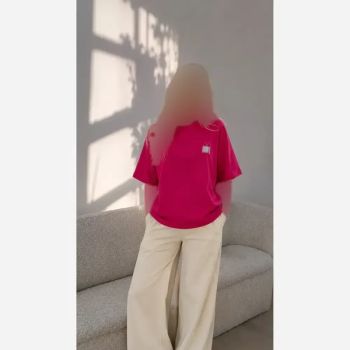 تیشرت باکسی دورس دونخ ظریف با گلدوزی رادیو سایز 38 تا 50 کیفیت عالی