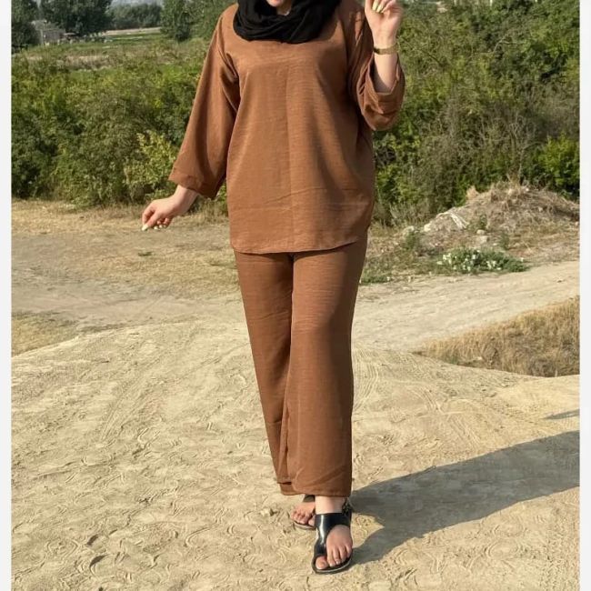 ست بلوز شلوار صوفیا فری سایز زنانه مناسب تا سایز 50 چهارفصل شیک و راحت بدون آبرفت و رنگ رفت