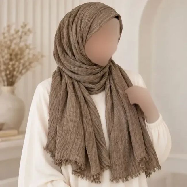 شال نخی وارداتی کنفی دورریش قواره 190 در 75 سانت