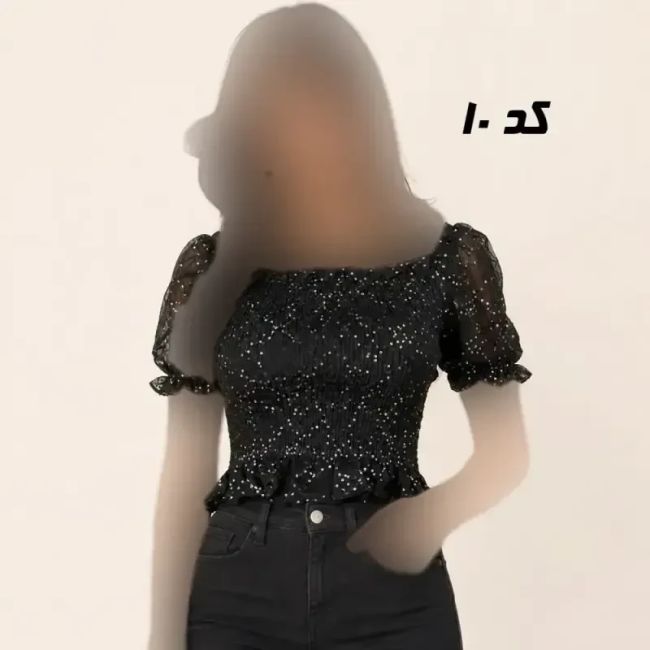 کراپ مجلسی زنانه تمام کش فری سایز مناسب تا 40