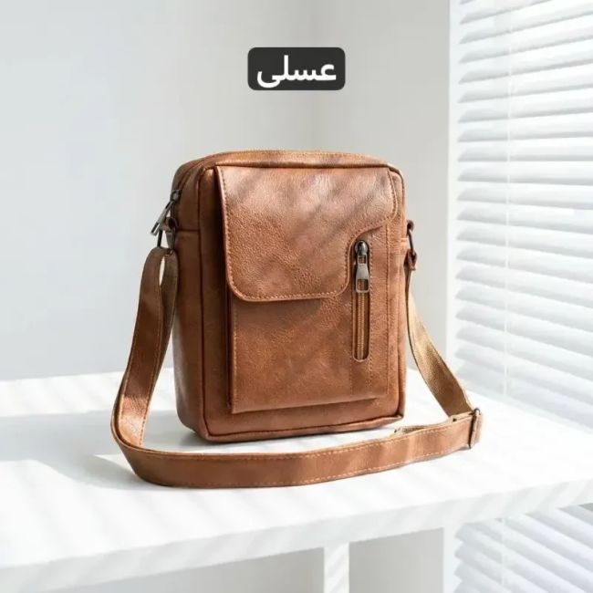 کیف مردانه چرم مصنوعی اداری و روزمره بند دار