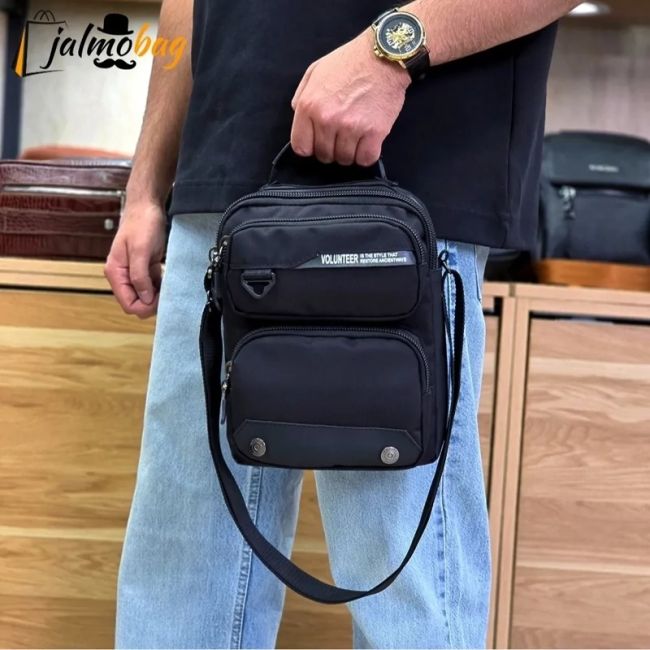 کیف دوشی دستی اسپرت برزنتی پارچه ای خارجی جیب دار
