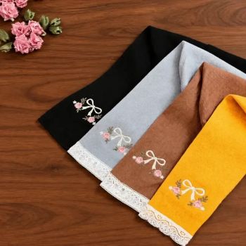 لگ کبریتی دخترانه گلدوزی شده پنبه ای مناسب 1 تا 8 سال