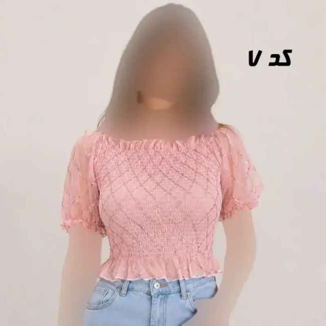 کراپ مجلسی زنانه تمام کش فری سایز مناسب تا 40