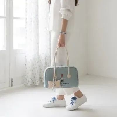 کیف زنانه پارچه ای طرح کنف روزمره