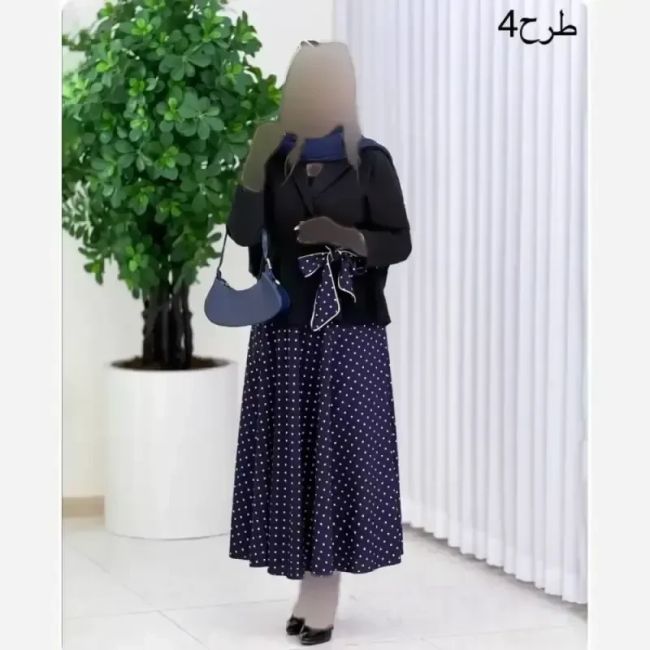 ست کت و دامن مدل ربکا جنس کت کرپ مازراتی و دامن بوگاتی فری سایز