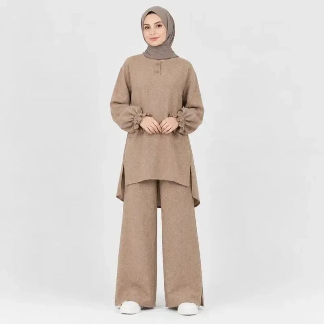 تونیک زنانه لینن مدل کوک دوزی