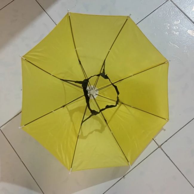 چتر کلاهی سفید مخصوص پیاده روی کوهنوردی و حج قطر 60 سانت