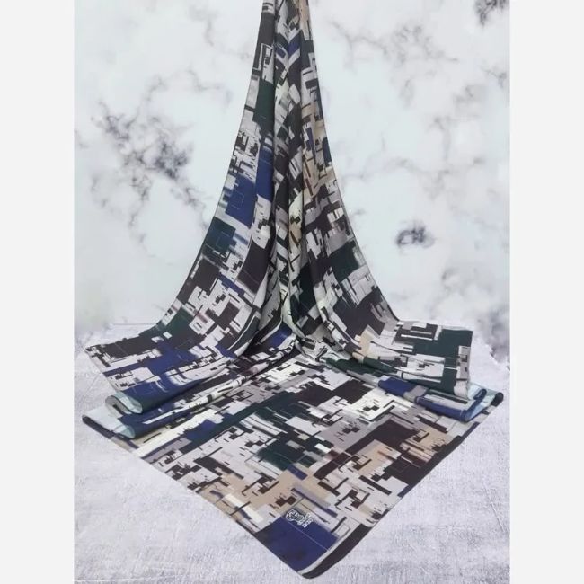 روسری نخ طرح شایلی هندسی کاربردی