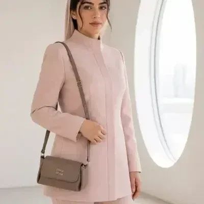 کیف پاسپورتی چرم مصنوعی زنانه مجلسی و اداری بند بلند