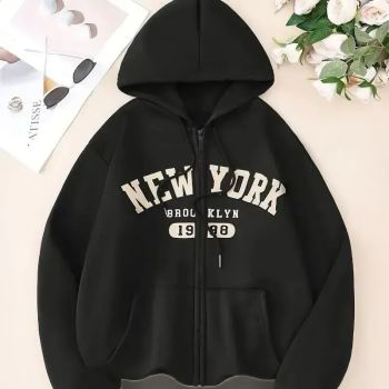 سویشرت new york داخل کرکی فری سایز