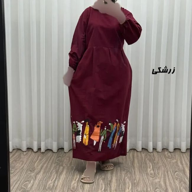 پیراهن ساحلی زنانه لینن فری سایز مدل کمرکش مناسب تا سایز 48