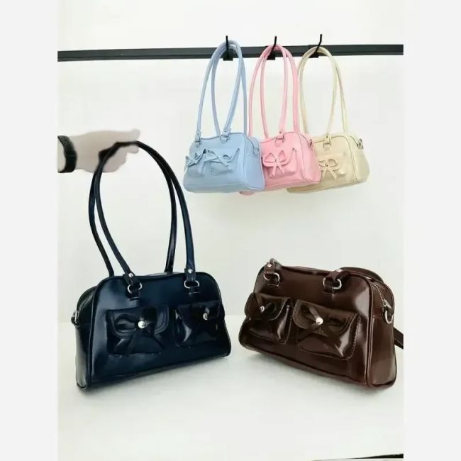 کیف دستی و جیبی زنانه مدل پاپیونی مارون سایز 25 در 15 رنگبندی متنوع