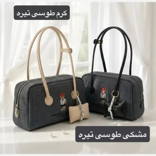 کیف زنانه روزمره پارچه ای طرح کنف با آستر ساتن (2)