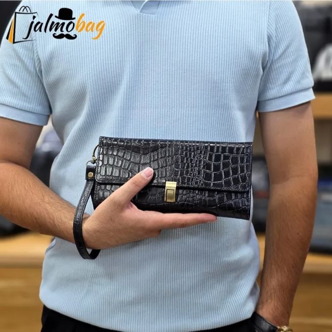 کیف دستی پاسپورتی چرم اصل گاوی مردانه (2)