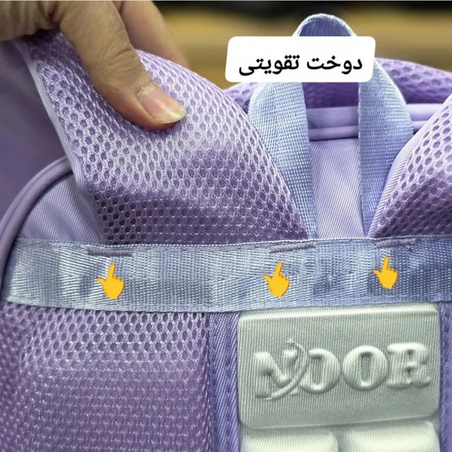 کوله پشتی ابتدایی دخترانه ضد آب ریپس وارداتی مناسب کلاس اول تا چهارم طبی و ضد تعریق