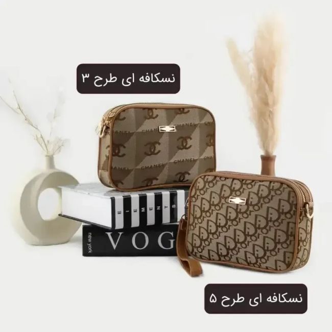 کیف پاسپورتی پارچه ای زنانه روزمره و مهمانی ابعاد 21 در 14 در 5 سانتیمتر