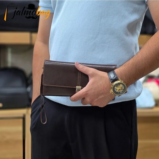 کیف دستی پاسپورتی چرم اصل گاوی مردانه (2)